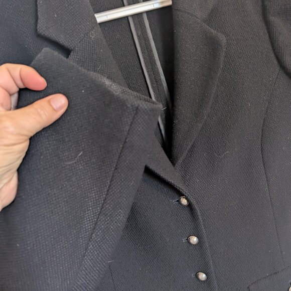 🖤 90s Talbots Blazer | Italian Wool Knit Pewter Buttons Precision Tailoring  12 - Picture 6 of 10